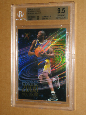   KOBE BRYANT 1996 1997 E-X2000 STAR DATE BGS 9.5 ROOKIE RC CARD 3 LA LAKERS **