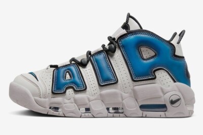 Nike Air More Uptempo 96 Shoes Iron Oreo Industrial Blue FD5573