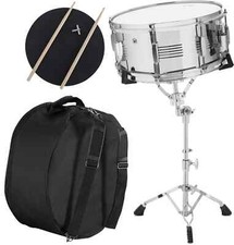 Set Rullante Batteria Snare Drum Supporto Custodia Borsa Bacchette 5A Sordina