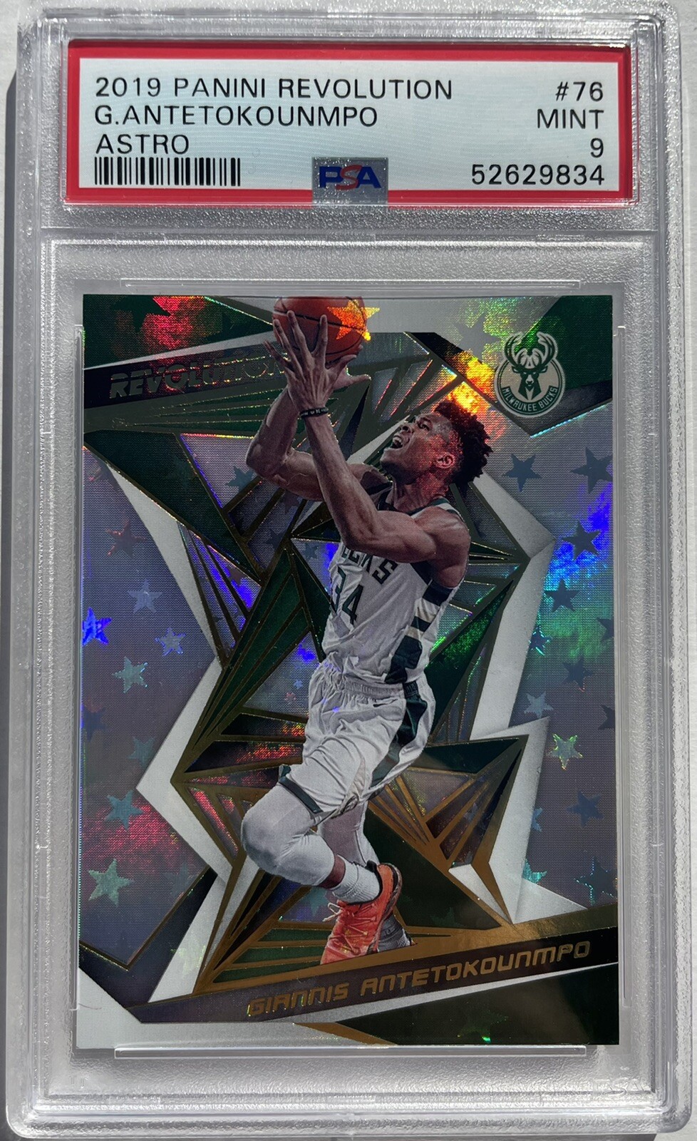 Giannis Antetokounmpo 2019 Panini Revolution Astro #76 PSA 9