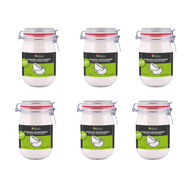 mituso Bio Kokosöl 6000ml geschmacksneutral (desodoriert) | 6L Kokosnussöl Glas