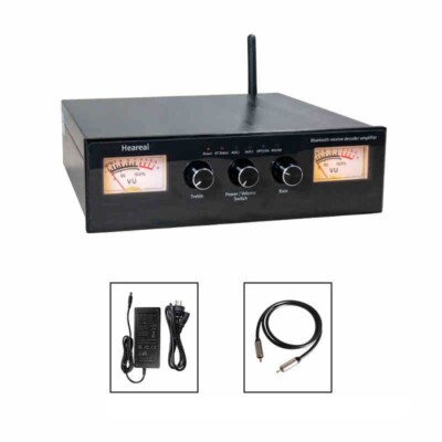 Heareal G4 Bluetooth Power Amplifier HiFi Stereo Double VU Meter Amplifier NEW