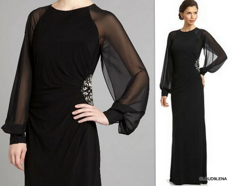 Ebay long top dresses with sleeves