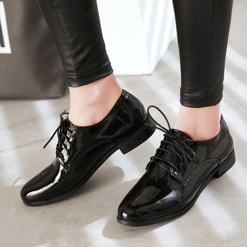 Square Toe Oxfords Brogue Casual Shoes 