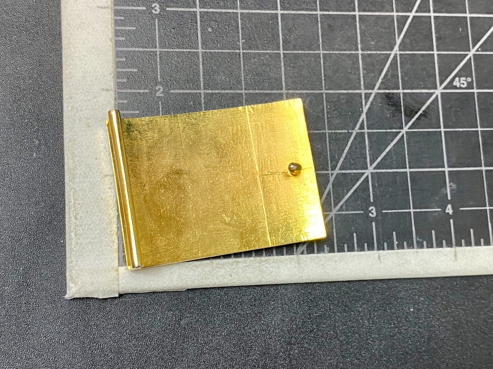 Rectangular Leather on Leather Metal Hippy Vibe G… - image 4