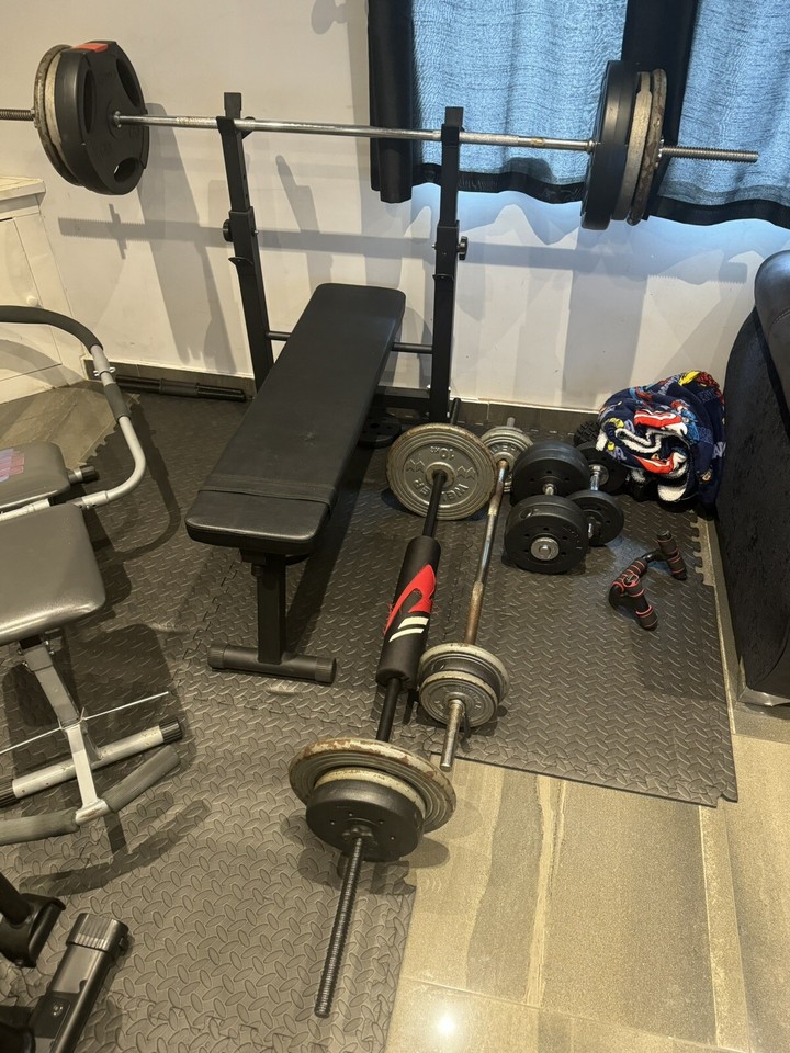 Men’s Health Active+ Bench Press 100kg Plus Weights And Bars eBay