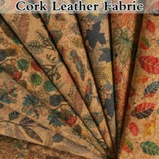 1M Natural Cork Leather Fabric Wood Grain Cloth for Bag Shoes Crafts DIY