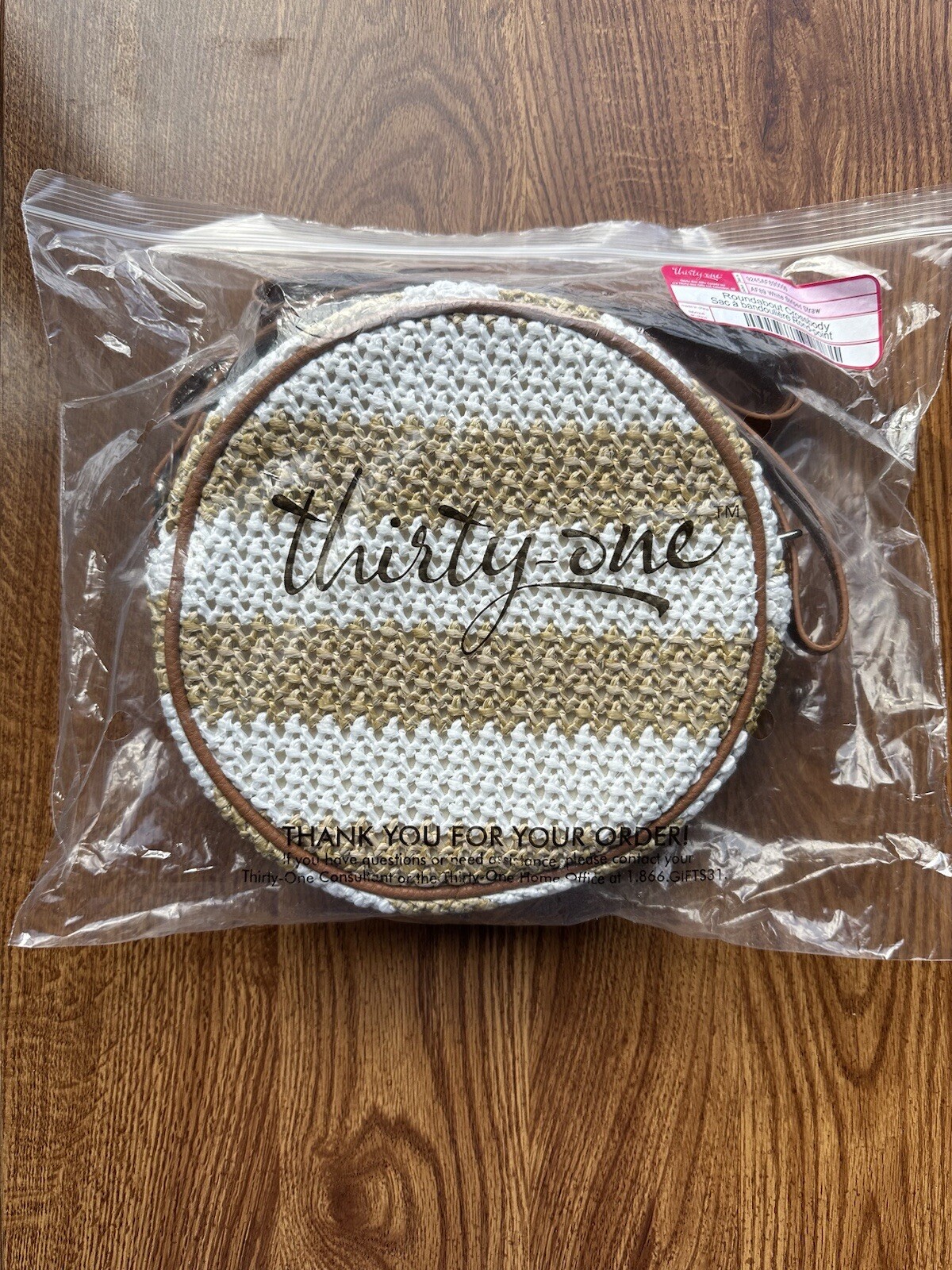 ThirtyOne 31 Roundabout Crossbody White Striped NEW Casual Summer