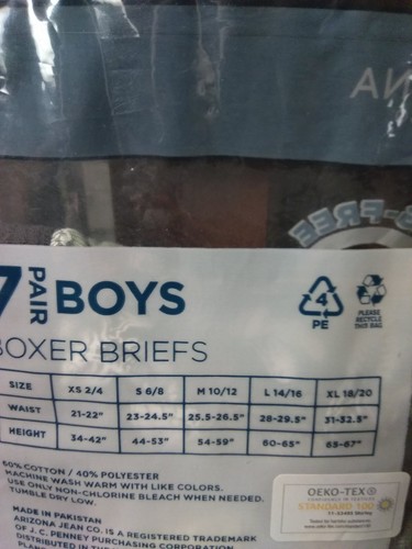 Arizona Boys Boxer Briefs 7 Pairs Dinosaur Theme underwear XS 2-4 Extra Small - Picture 6 of 7