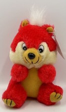 Vintage Plush 4 Play Red Chipmunk White Hair 6" with Tag