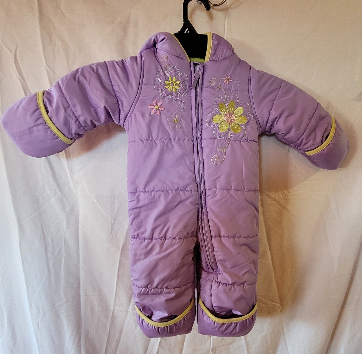 Hawke Co Outfitters Infant Girls Hooded Snowsuit Flowers Size
