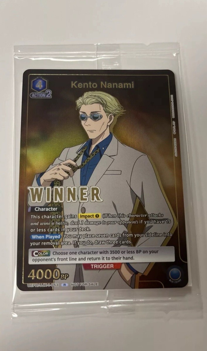 Kento Nanami Winner Union Arena Card Champion Promo English JJK-1