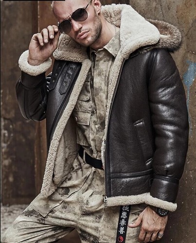 MEN'S RAF FLIGHT AVIATOR REAL SHEEPSKIN 