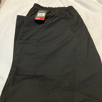 Women's Signature Elastic Waist Scrubs Pant,, Black, Size XXX-Large q54y