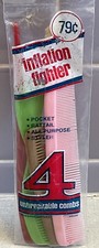 Vintage 70s Unbreakable Combs 4 Pk. Sealed NOS Pocket Rattail All-Purpose Styler