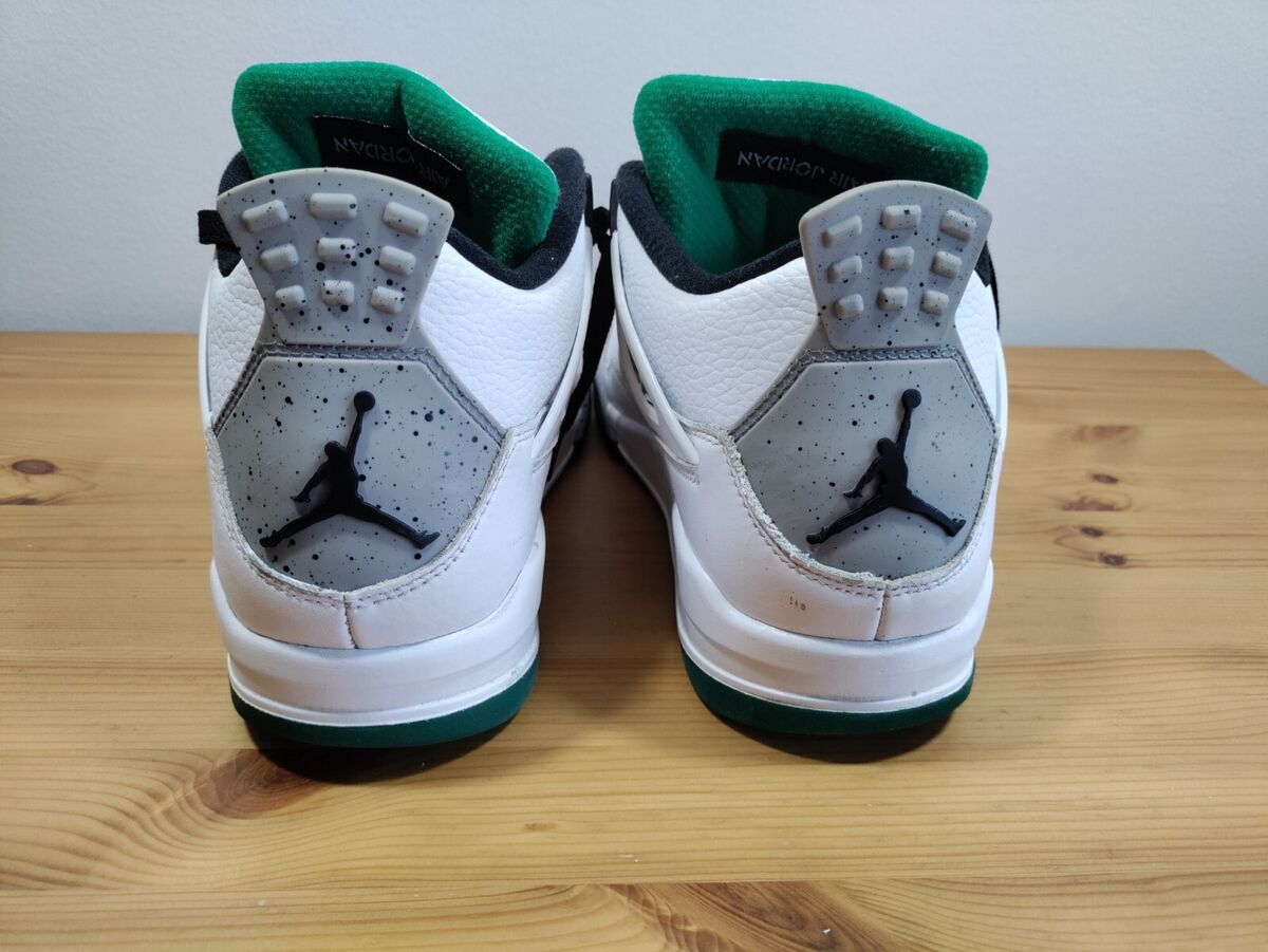 Size W12/M10.5 - Jordan 4 Retro Lucid Green “Rasta Size W12/M10.5 - Jordan 4 Retro Lucid Green “Rasta