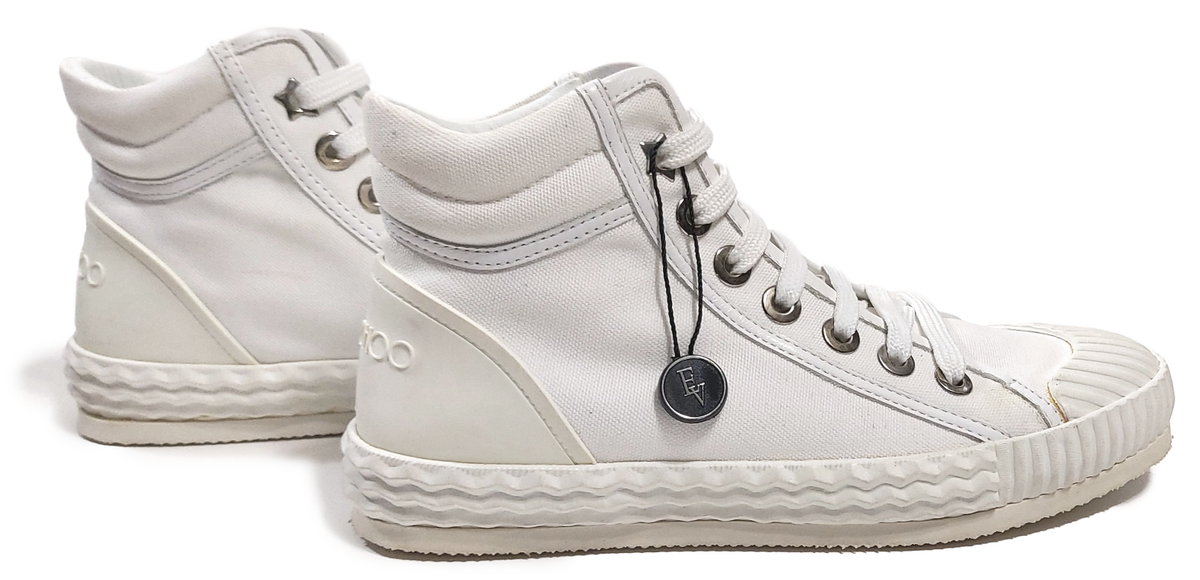 Jimmy Choo White High Top Sneakers Size EU 36 US 6 (0324) | eBay
