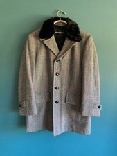 Vintage Stratojac Tweed  Faux Fur Coat - Size 40