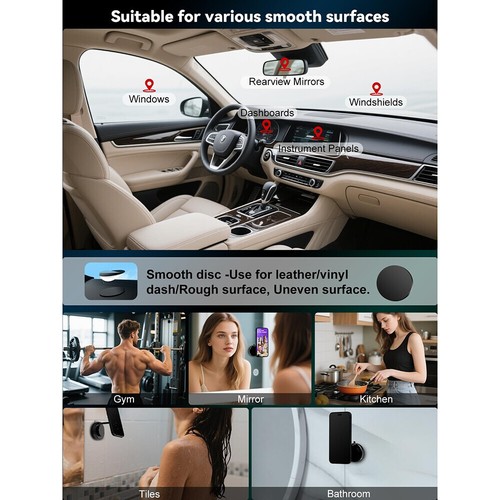 Vacuum Suction Cup Car Mount Tri-Fold Stand Magnetic Phone Holder for All Phones - 第 17/28 張圖片