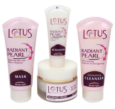  Lotus Herbal Radiant Pearl Cellular Glow Facial Kit (Set of 4) - 170 Gram