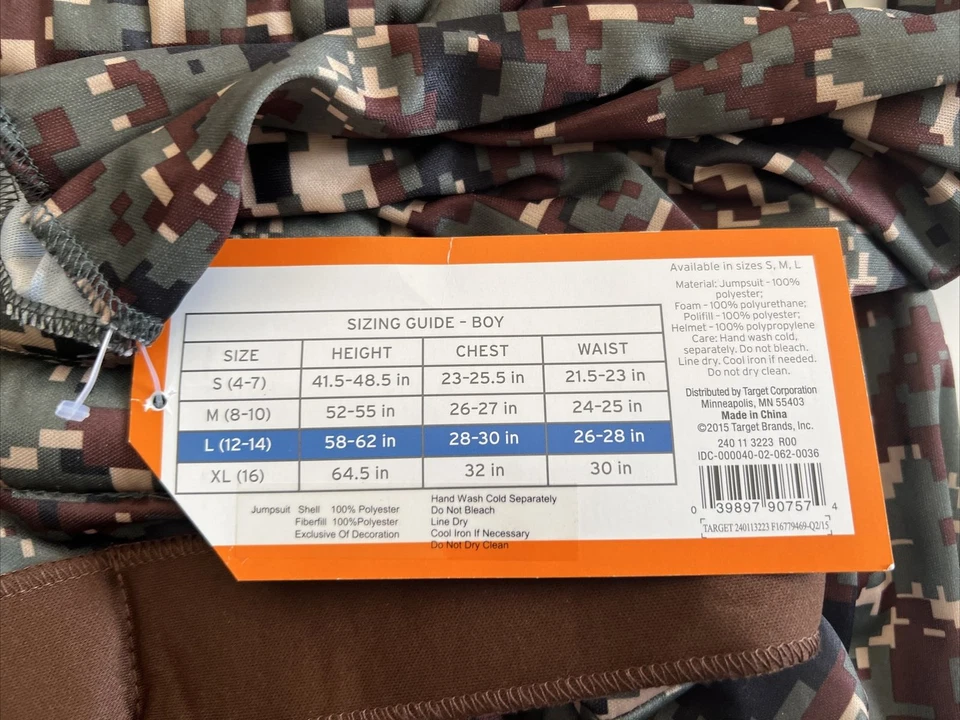 Disfraz de Halloween Target Youth Soldier Muscle para niños con casco talla L Foto 4 de 4