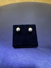 14k yellow gold ball stud earrings 6mm Push Back