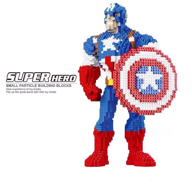 Superhéroe Capitán América Bloques Mágicos, 2323 Piezas Mini Bloques de Construcción Juego Regalo Foto 3 de 4