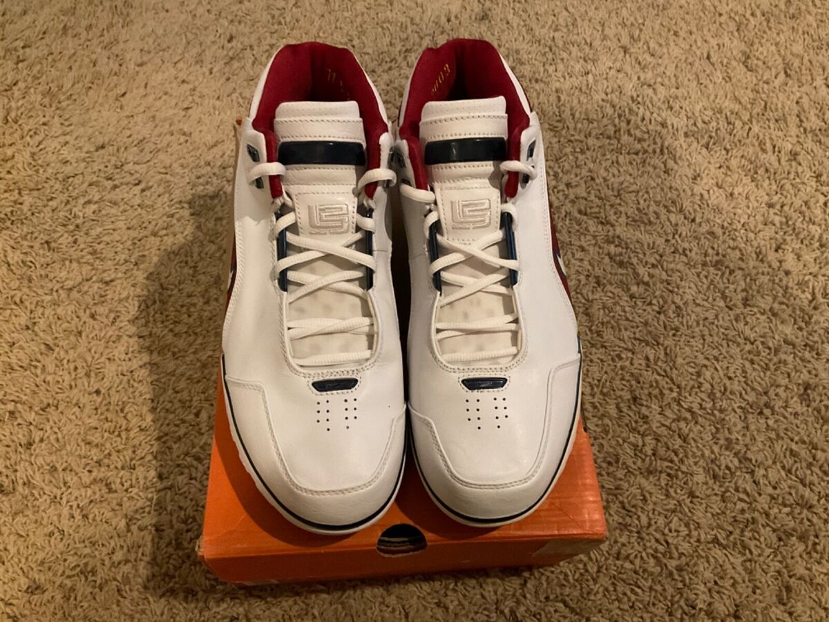 Nike Lebron 1 Air Zoom Generation White/Crimson/Navy FIRST Nike Lebron 1 Air Zoom Generation White/Crimson/Navy FIRST