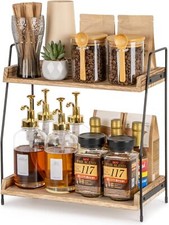 Kitchen Counter Shelf Coffee Condiment Storage Standing Station Organiser