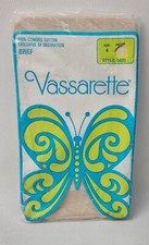 Vtg Beige Vassarette Combed Cotton Brief Panties Size 4 New Underwear 5420 USA