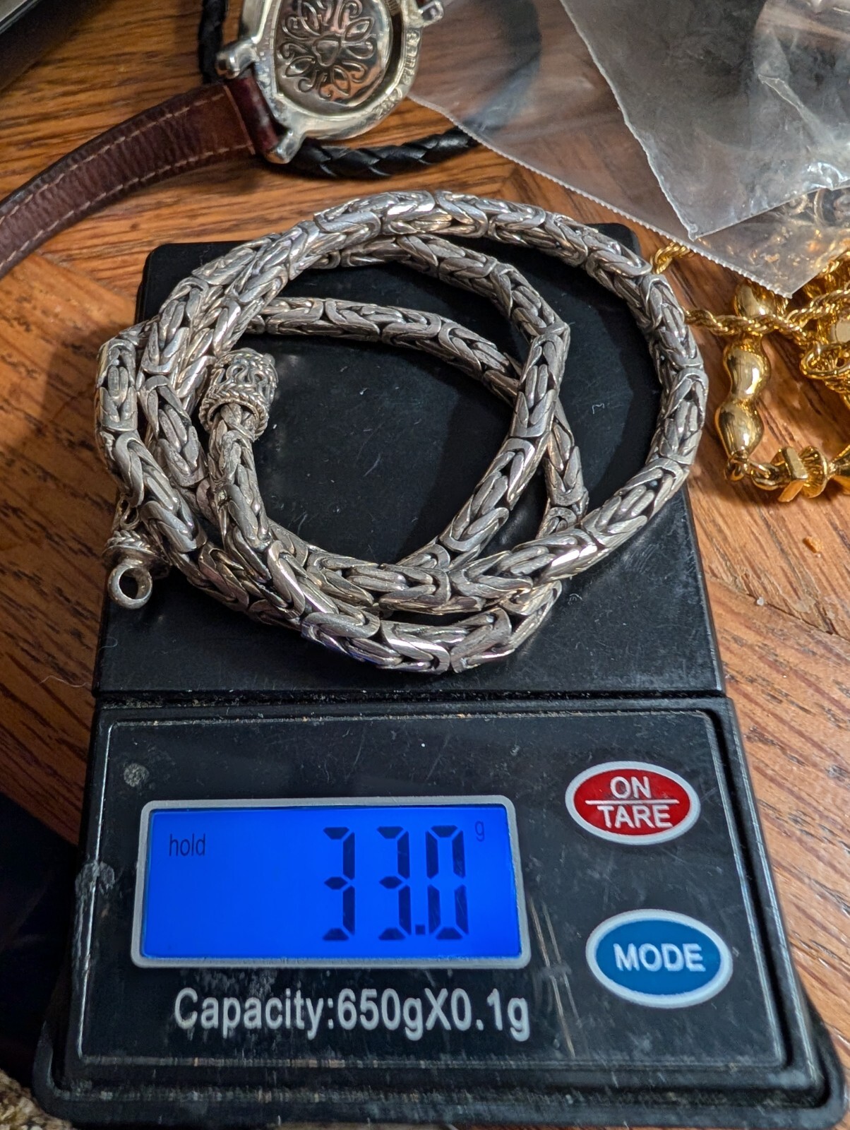 Solid 925 Sterling Silver Queen Byzantine Round C… - image 4