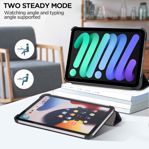 For iPad mini (A17 Pro)/mini 6th Case Shockproof Flip Leather Stand Smart Cover - Picture 5 of 25