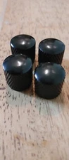 4Pcs Black Metal Guitar Control Knob Volume Tone Control Dome Knobs Guitar Bass
