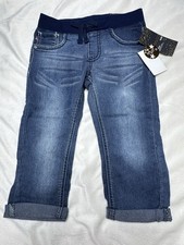 VIGOSS The Miami Crop Girls Jeans Size 6 Blue Drawstring Waist