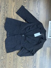 Beninos Blazer One Button Jacket Women's L Black 3/4 Sleeve