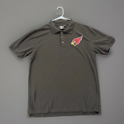 Arizona Cardinals NFL Team Apparel Black Polo Shirt Mens Large Golf Football
