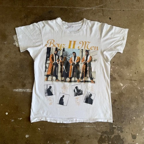 1991 VINTAGE 90s BOYZ II MEN COOLEYHIGHHARMONY WORLD TOUR T- 1990s vintage concert t-shirt, vintage, single stitch, B+ condition