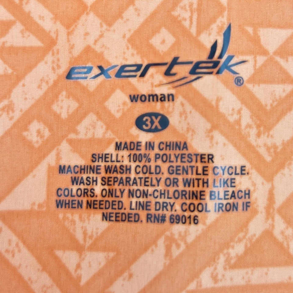 Exertek Windbreaker Jacket Womens Size 3X Orange Lightweight Retro Gorpcore  - Image 3 of 4