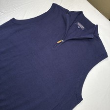 Roundtree  Yorke Navy Sweater Vest, Large