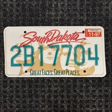 Original US Kennzeichen Nummernschild USA South Dakota Great Faces, Great Places