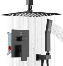 Shower Faucet Set Shower System, 10" Ceiling Mount Rain Shower Head and