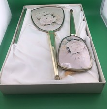 Vintage 3-teiliges Schminktisch-Set Bürste & Spiegel, Kamm 