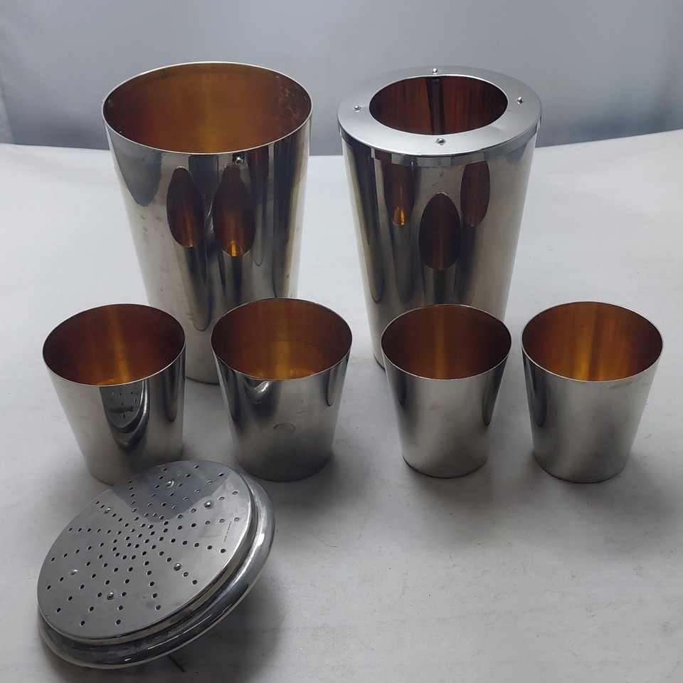 A nesting copper travel cocktail shaker from Austria — compact, beautifully crafted, and genuinely rare in a way modern cocktail kits never are.