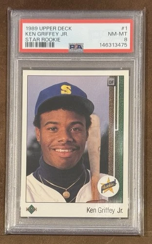 1989 Upper Deck KEN GRIFFEY JR Star Rookie RC #1 PSA 8