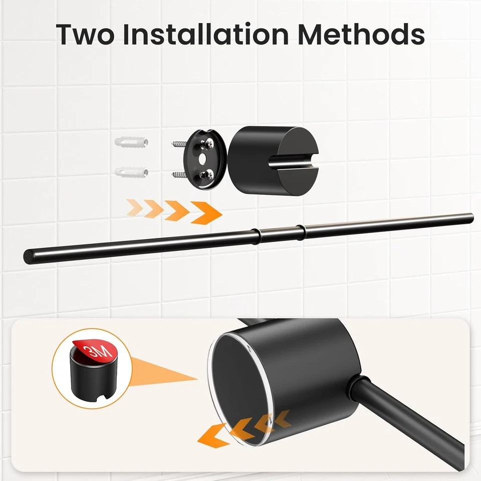 Stainless Steel Towel Rail Rack Holder Wall Mounted Adhesive Bathroom Kitchen UK - Image 4 of 4