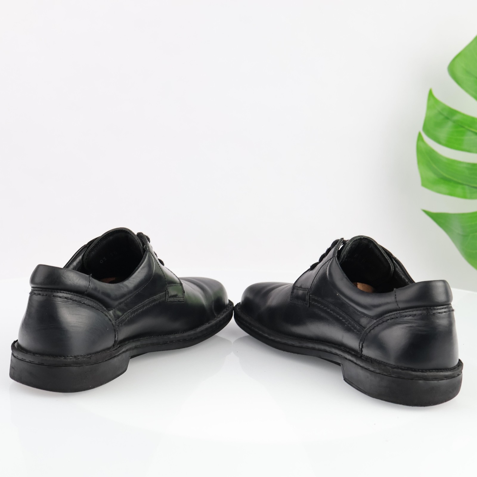 Birkenstock Footprints Mens Oxford Shoes Size 42 9 Black Leather Comfort Walking