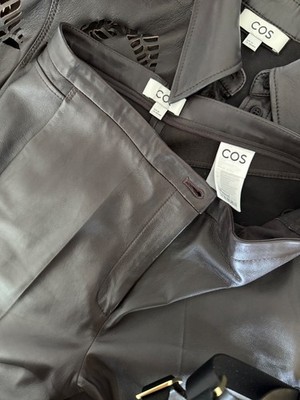    COS Limited Edition / Atelier Leder Hemdjacke Hose Cut Out Stickerei NP 600 