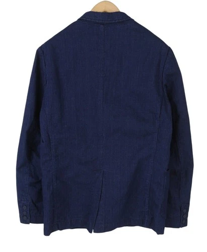 SCOTCH & SODA Men Blazer M Navy Blue Cotton Single Breasted Notched Lapels DDP image 5