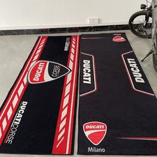 For Ducati Race Size 87'' x 32'' Motorcycle Garage Floor Pit Mat Workshop Rug