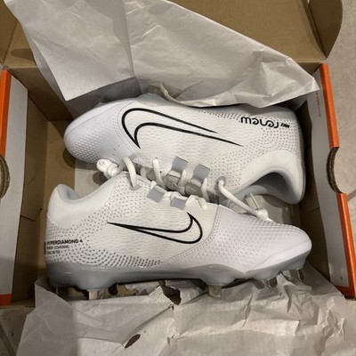 Women US 7 New Nike Hyperdiamond 4 Pro Softball Cleats W CZ5920-102 White Shoes